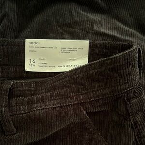 American Eagle Black Corduroy Pants